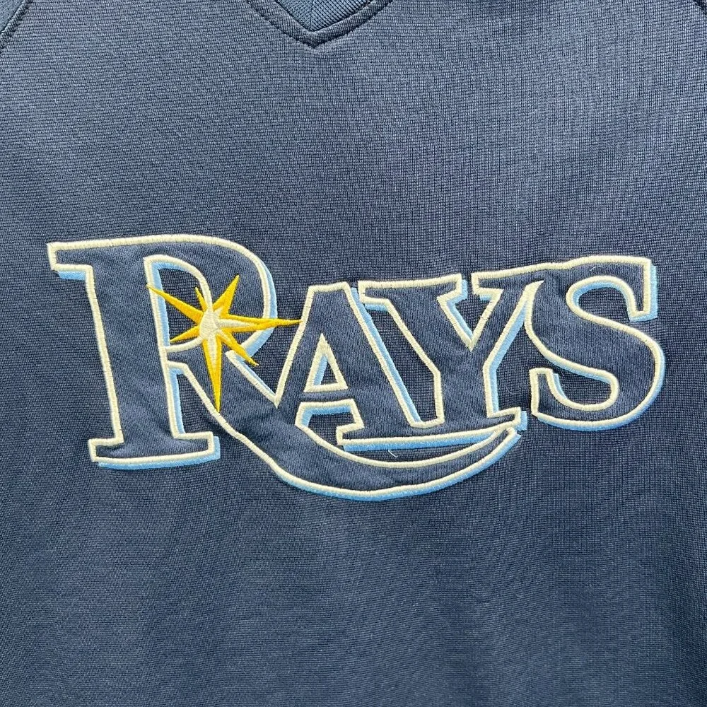 Tampa‎ Bay Rays Womens Top Medium Blue MLB Baseball Cool Base Short Sleeve - Picture 3 of 10